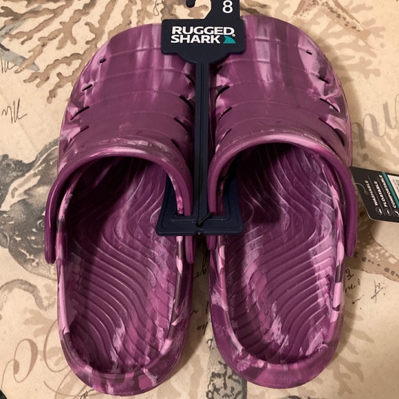 Rugged Shark Shoes - Rugged Shark Women's Purple Slip-On Shoes